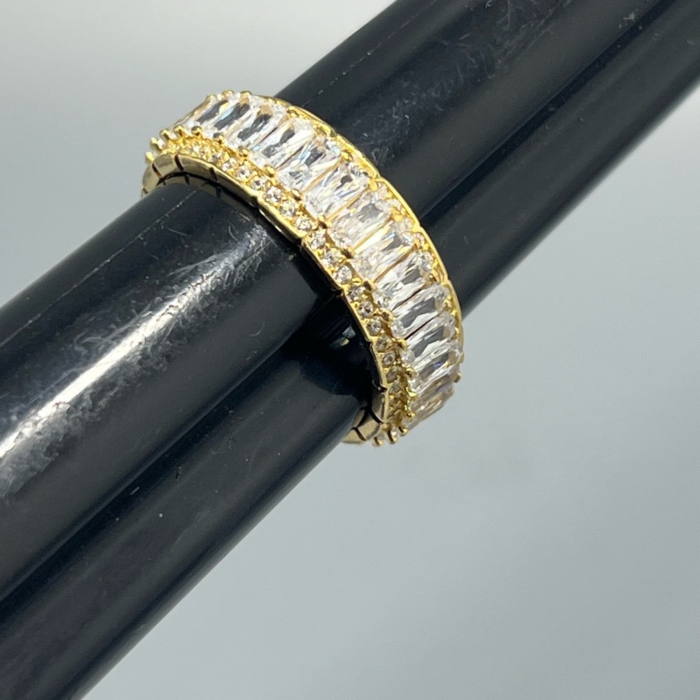 Cubic Zirconia Emerald And Baguette Cut Eternity … - image 6